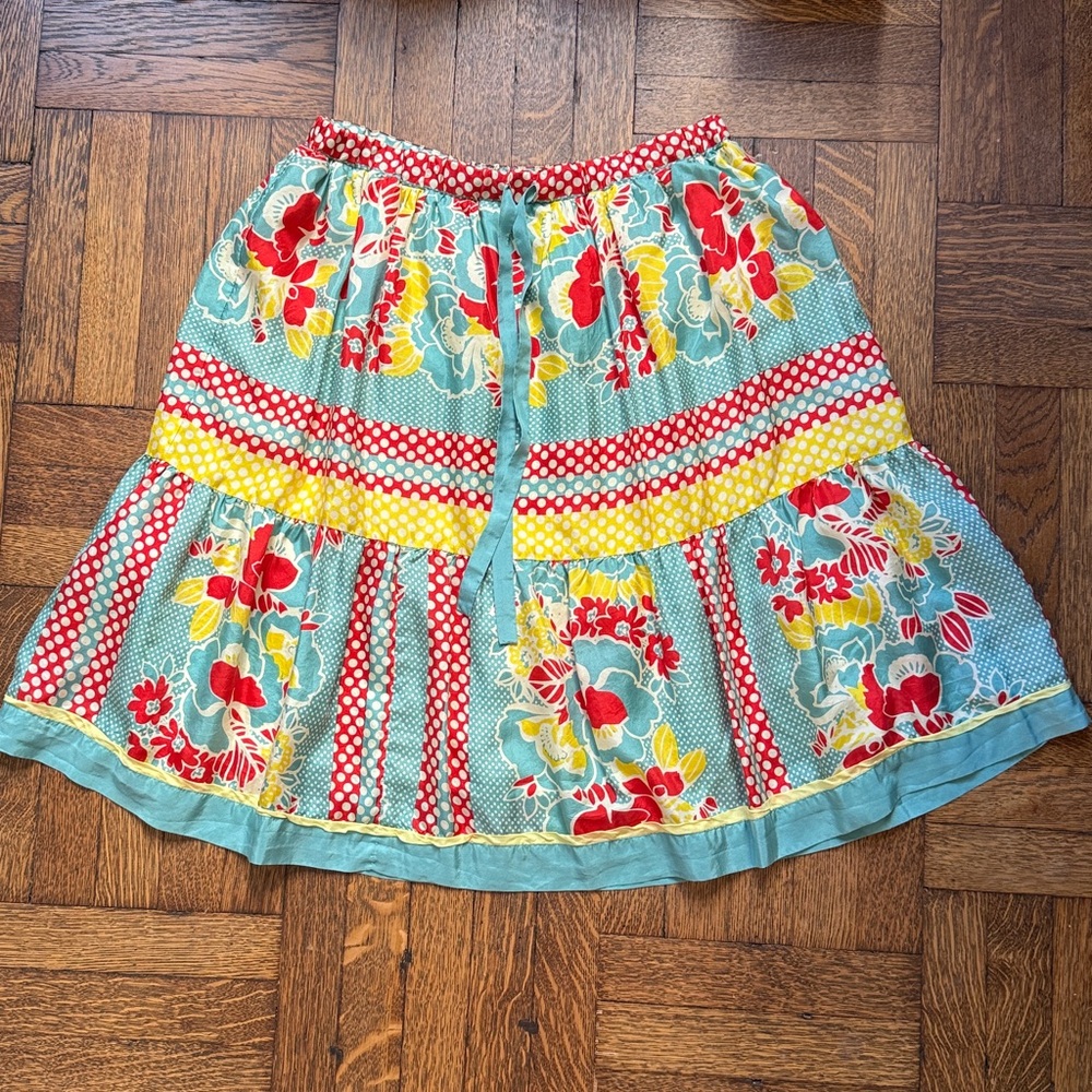 Johnny Was Floral Patterned Skirt